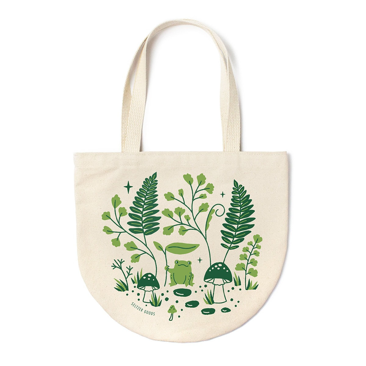Fern Frog Round Tote Bag - Seltzer Goods | Bear and Bird Boutique + Gallery